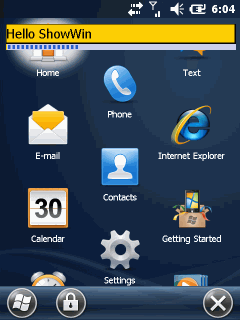 ShowWin with a progress bar